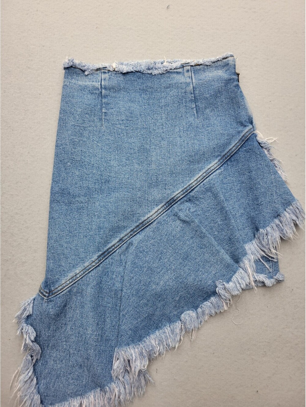 American Bazi Women's Skirt Small Blue Mini Denim Solid